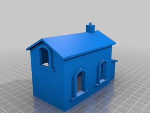 casa de guarda barreira maison garde barri&egravere edifícios estruturas arquitetura ho-escala modelo comboios 3d print model - Mito3D