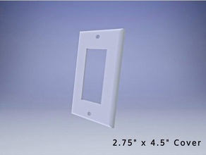 square light switch cover united states household 3dprintable 3dprinting autodesk diy easy home homes inventor simple 3d print model - Mito3D
