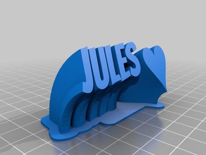 jules office customized 3d print model - Mito3D
