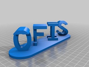 dual letter ofis tino signs logos customized 3d print model - Mito3D