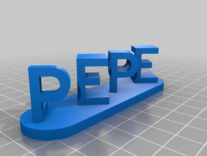 çift harf yanılsama -pepe lepe işaretler logoları özelleştirilmiş 3d print model - Mito3D
