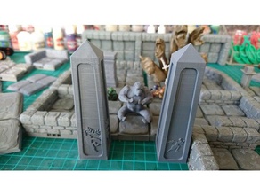 d&d scenery monkey obelisk tomb annihilation toy game accessories chimpanzee chult dd dnd miniature dungeons dragons miniatures omu shrine wongo 3d print model - Mito3D