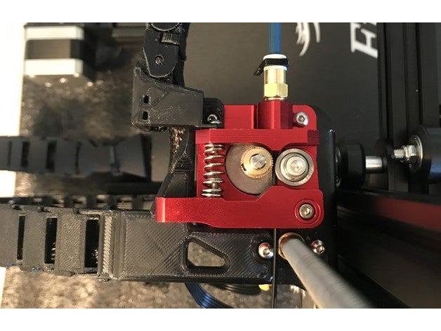 extruder-Halterung-Kabel-Kette verstärkt ender 3 d Drucker Teile Kabel-management creality geändert mount remix Achse 3D print model - Mito3D