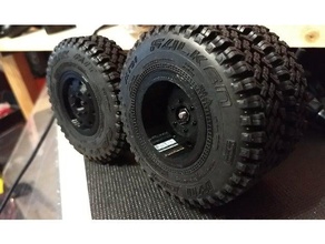 17 rc rueda no beadlock de 12 mm hex vehículos axial doblemente truck scx10 3d print model - Mito3D