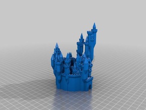 zot castle small complex buildings structures background n-scale customized z-scale 3d print model - Mito3D