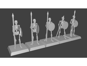 squelette de lanciers miniatures les créatures jeu plateau le mdn miniature la fantaisie rois guerre rpg dessus table morts-vivants warhammer 3d print model - Mito3D