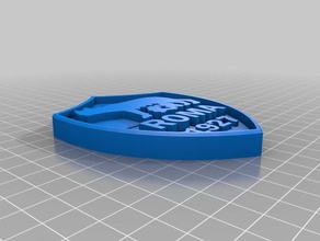 roma logo 3d printing keychain rome soccer 3d print model - Mito3D