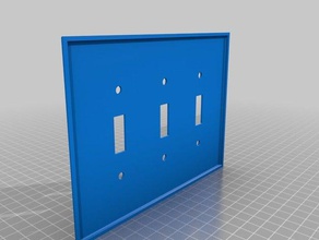 light switch cover hooks 3 organization 3d print model - Mito3D