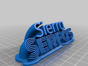 la sierra des signes les logos personnalisé 3d print model - Mito3D