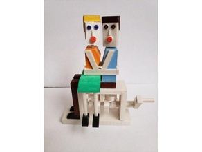 antonios kissing couple mechanical toys animation automata automaton gears 3d print model - Mito3D