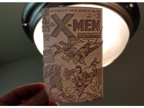 x-men 1 lithopane 3d printing comic comics lithophane marvel 3d print model - Mito3D