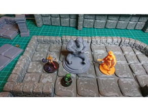 d&d scenery monkey statue tomb annihilation toy game accessories ape chult dais dnd miniature dungeon dungeons dragons omu pedestal podium shrine su-monster wongo 3d print model - Mito3D