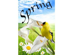 spring garden flag outdoor decoration springtime 3d print model - Mito3D