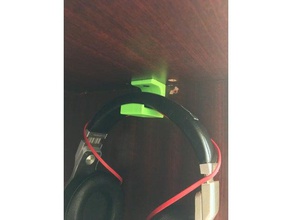 desk headphone holster audio organizer hanger holder hook stand under headphones 3d print model - Mito3D