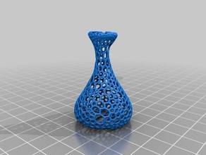 voronoi vase 1 wall 3d printing art flower pencil holder pen spiral twisted vases 3d print model - Mito3D