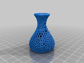 voronoi vase 2 wall 3d printing art flower pencil holder pen spiral twisted 3d print model - Mito3D