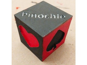 pinchole euchre suit reminder cube games cards club deck diamond hearts spade 3d print model - Mito3D