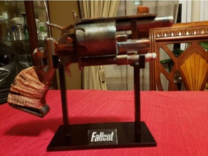 fallout pistol display stand props 3d print model - Mito3D