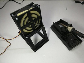 aspiratör humo casero elektronik editronikx Funk soporte ventilador 3d print model - Mito3D