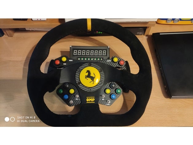 steering wheel button plate tm1638 display games 320mm 350mm sim racing simracing 3D print model - Mito3D