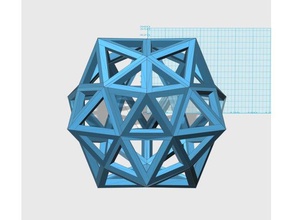 small stellated dodecahedron space frame math art 3d print model - Mito3D
