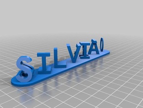 çift harf silvia alberto işaretler logoları özelleştirilmiş 3d print model - Mito3D