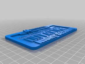 back future license plate props 3d print model - Mito3D