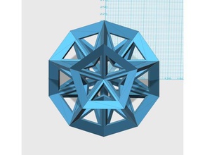 excavated dodecahedron space frame math art 3d print model - Mito3D