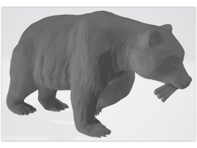 bear walking two ribbs daniel 7 sculptures 3d prophecy 3D print model - Mito3D