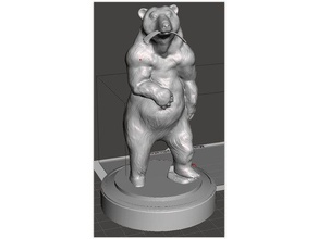 bear standing three ribs daniel 7 sculptures prophecy 3d print model - Mito3D
