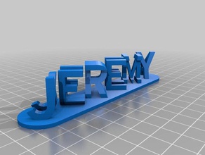 jeremy dlb des signes les logos personnalisé 3d print model - Mito3D