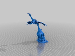 dragon attacking sculptures alduin fire breathing 3d print model - Mito3D
