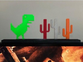 google chrome t-rex monitor bling multi materiale mmu sculture dinosauro mk3 mk3s mmu2 prusa i3 3d print model - Mito3D