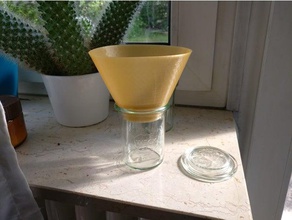 weck jarra funil weck-glas trichter a cozinha jantar de vidro 3d print model - Mito3D
