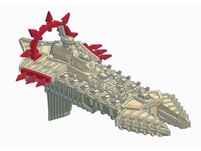 caos navios de guerra mods veículos battlefleet gótico bfg 3d print model - Mito3D