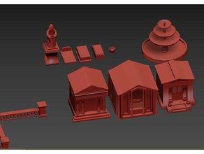 mezarlık varlıklar binalar yapılar 3d print model - Mito3D