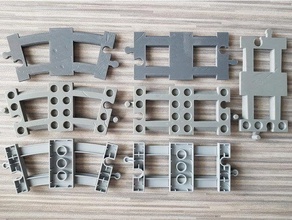lego duplo tracks construction toys compatible train 3d print model - Mito3D