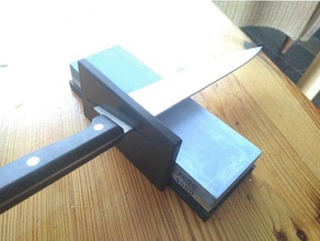 sharpening stone knife holder 15&deg kitchen dining freecad 3d print model - Mito3D