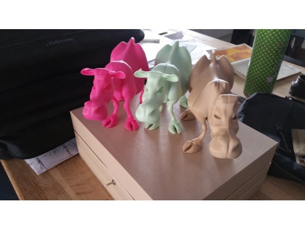 Kuh Tiere cartoon Skulptur Spielzeug 3D print model - Mito3D