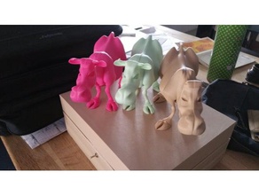 de vache animaux dessin animé la sculpture jouet 3d print model - Mito3D