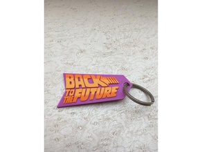 back future keychain keychains 1980s marty mc fly movie retour vers le futur 3d print model - Mito3D
