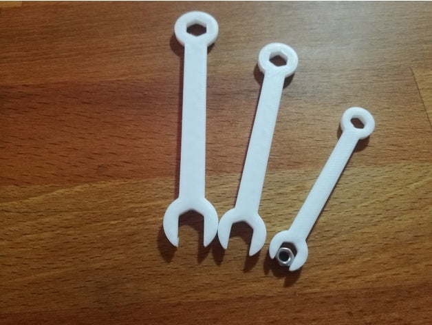 parametric wrench remixed m3 m4 m5 3d printer accessories basic musthave tool 3D print model - Mito3D