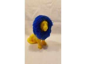 hairy lion waste reduction animals 3d print model - Mito3D