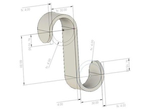 theperfecthook do agregado familiar ganchos tubo 3d print model - Mito3D
