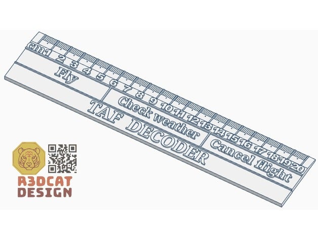 taf decoder tools in der Luftfahrt Witz metar Herrscher 3D print model - Mito3D