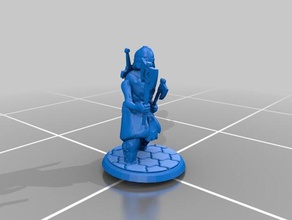elf blandiendo el hacha 3d impresión 3d print model - Mito3D