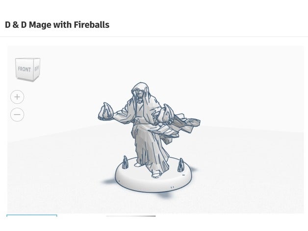 mago delle palle di fuoco d&d figurina giocattolo gioco accessori consiglio da tavolo boardgames dd i dadi palla isola caldo lava merlin robe accappatoi personale la bacchetta procedura guidata 3D print model - Mito3D