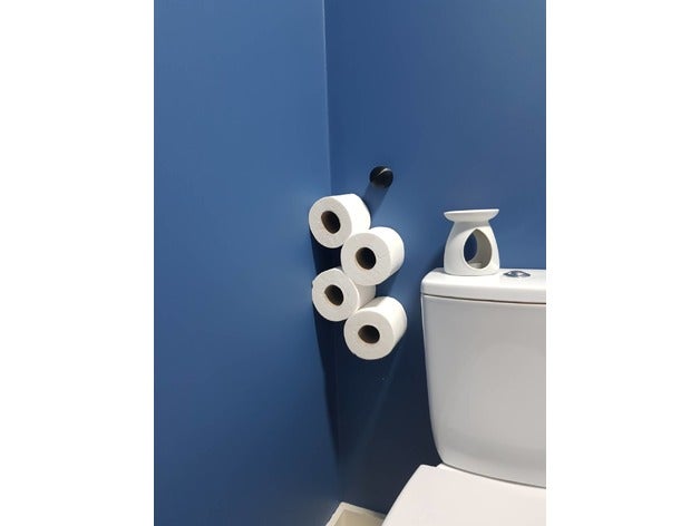 floating toilet roll holder bathroom accessories cable management nsfw paper 3D print model - Mito3D