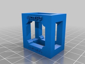 abstract test cube 3d drucken bed leveling die extrusion unterstützt 3d print model - Mito3D