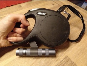 flexi dogleash flashlight holder sport outdoors dog leash 3d print model - Mito3D